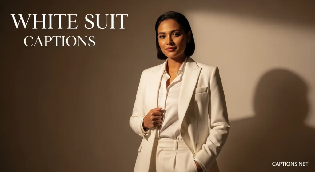 White Suit Captions