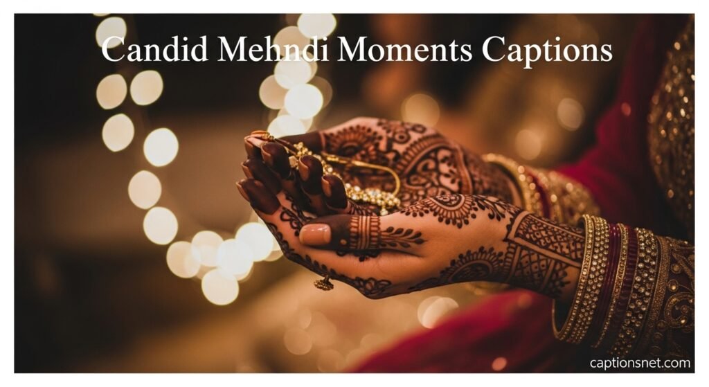 Candid Mehndi Moments Captions