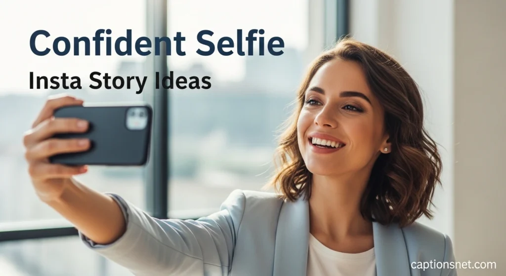 Confident Selfie Insta Story Ideas