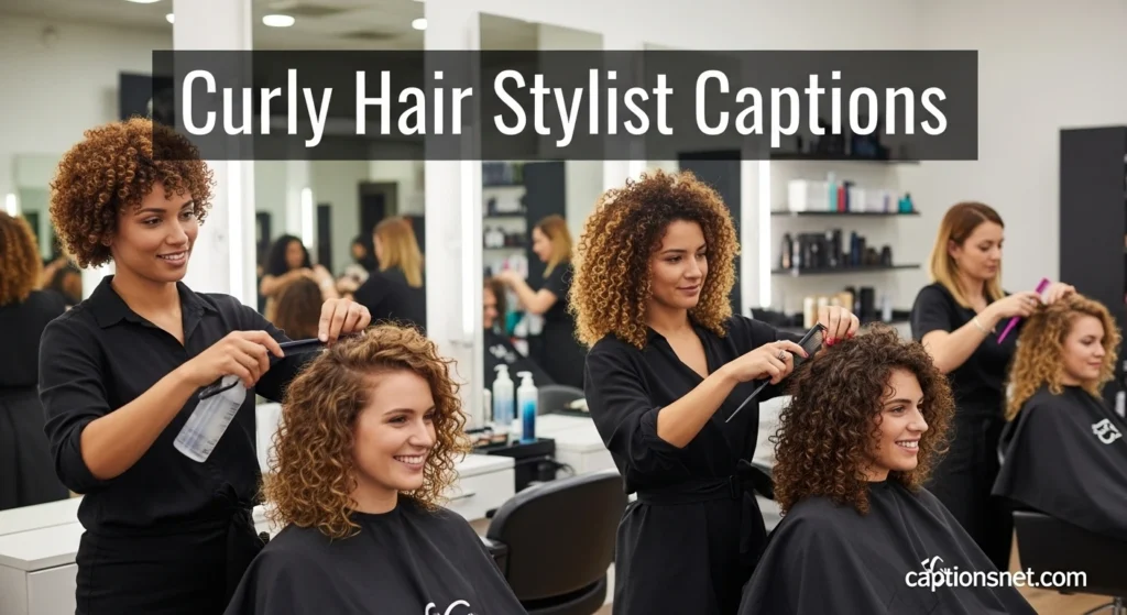 Curly Hair Stylist Captions