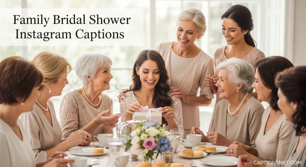 Family Bridal Shower Instagram Captions