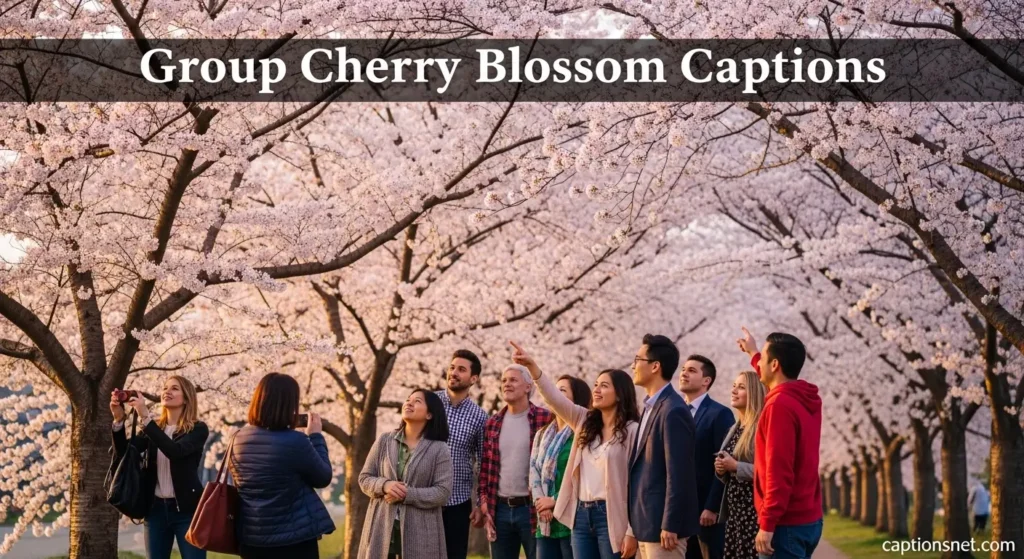 Group Cherry Blossom Captions