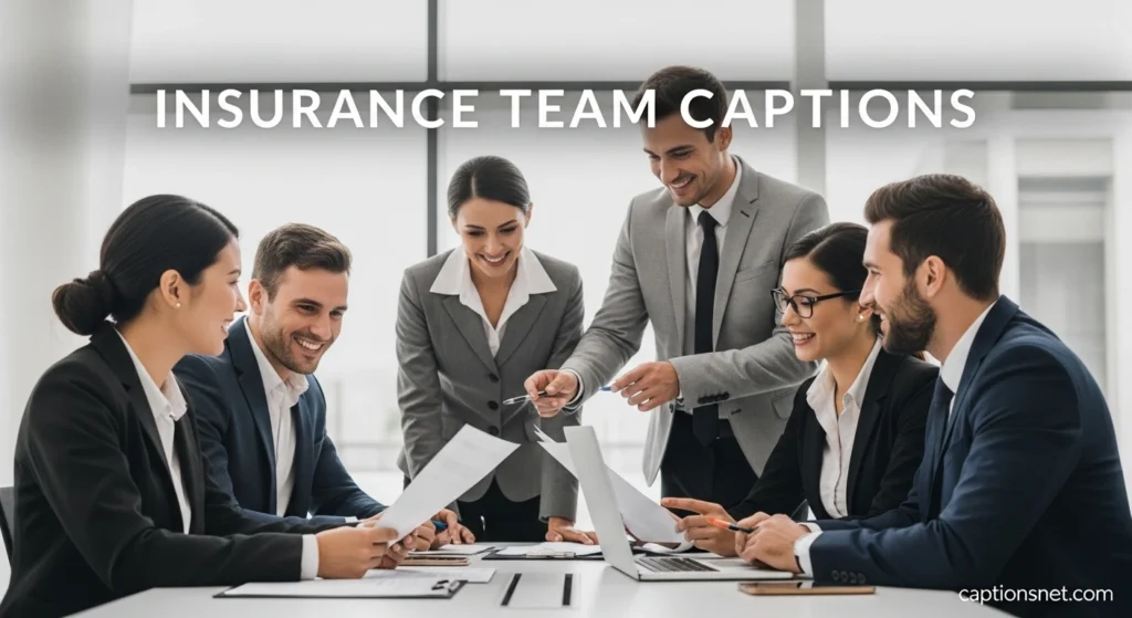 Insurance Team Captions