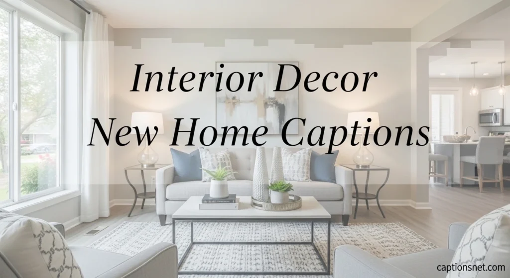 Interior Decor New Home Captions