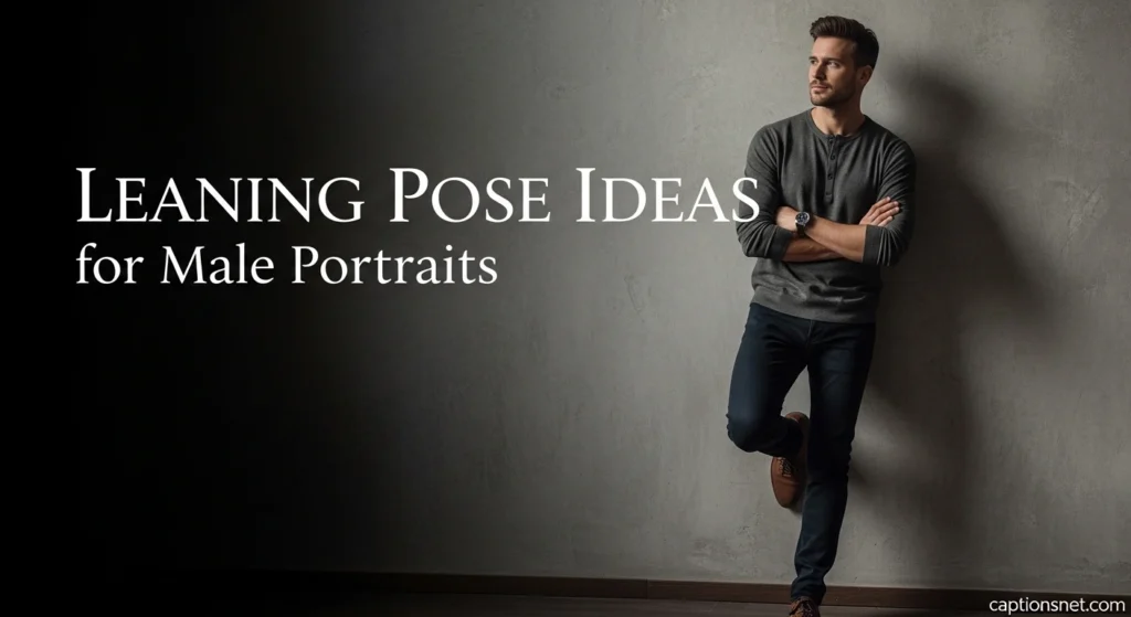 Leaning Pose Ideas for Male Portraits