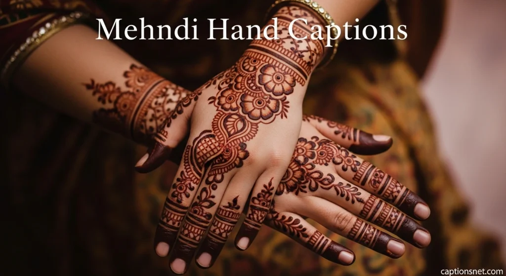 Mehndi Hand Captions