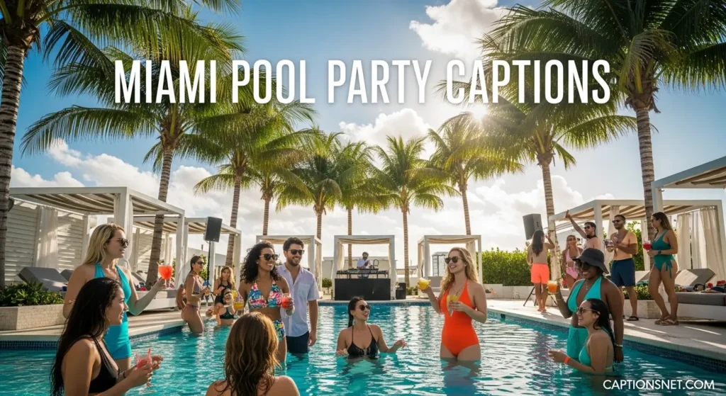 Miami Pool Party Captions