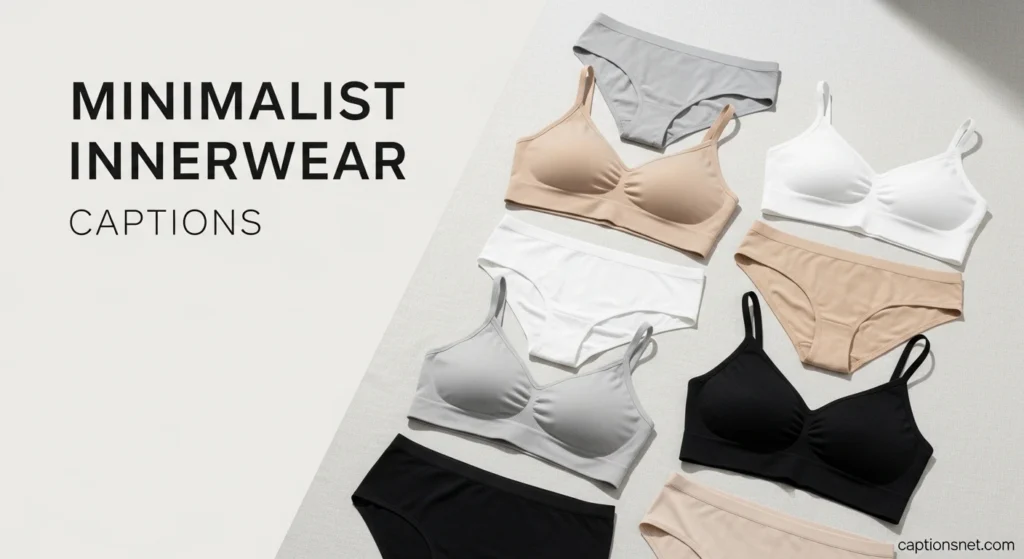 Minimalist Innerwear Captions