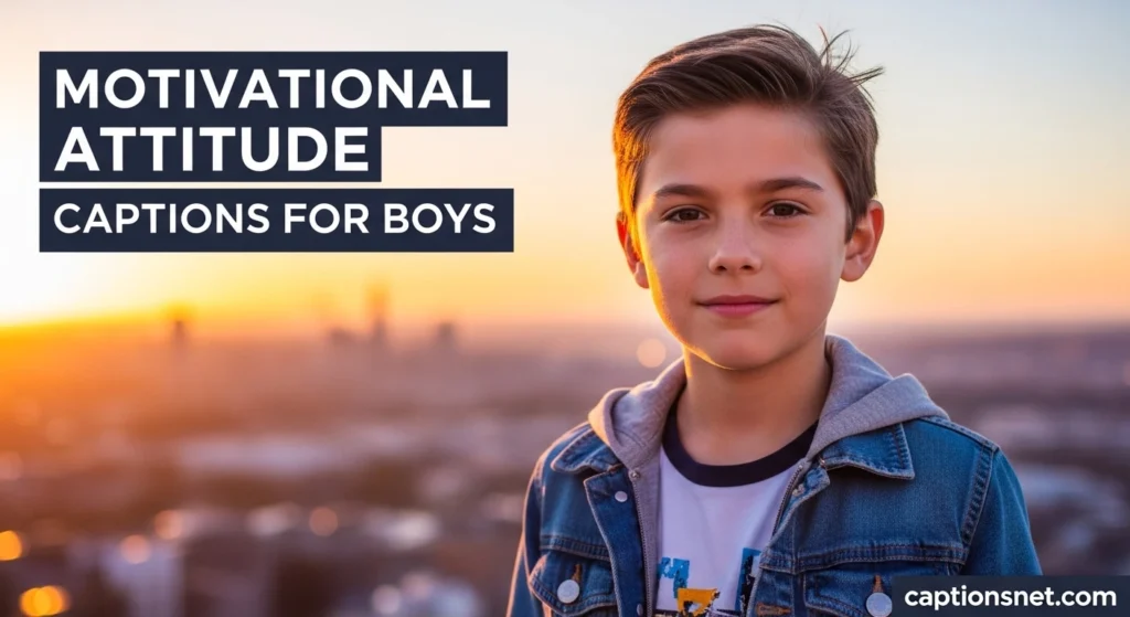 Motivational Attitude Captions for Boys