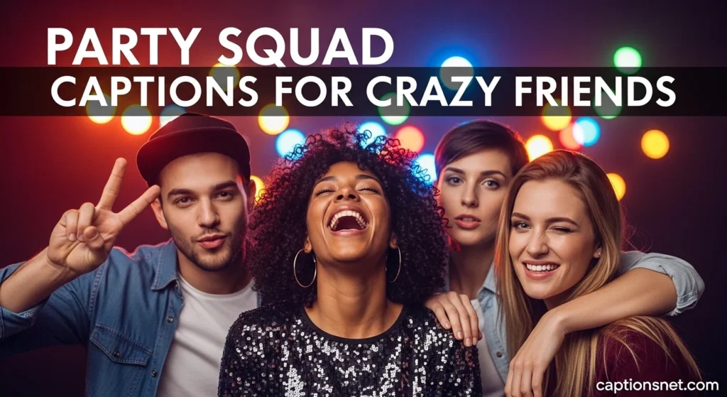 Party Squad Captions for Crazy Friends