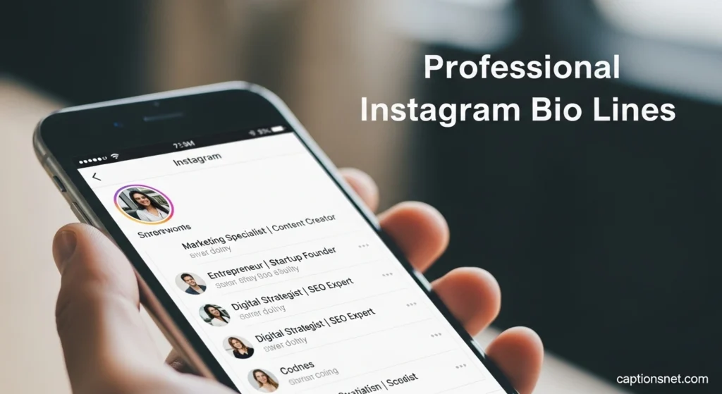 Professional Instagram Bio Lines