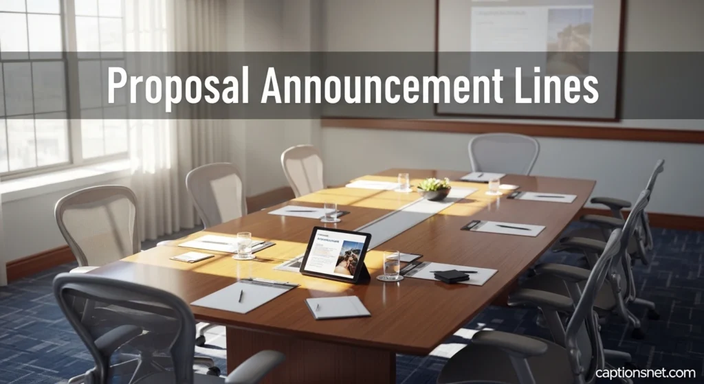 Proposal Announcement Lines