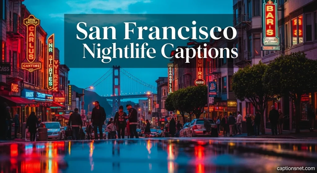 San Francisco Nightlife Captions