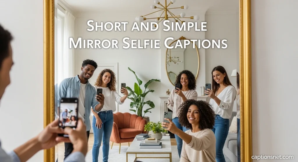 Short and Simple Mirror Selfie Captions