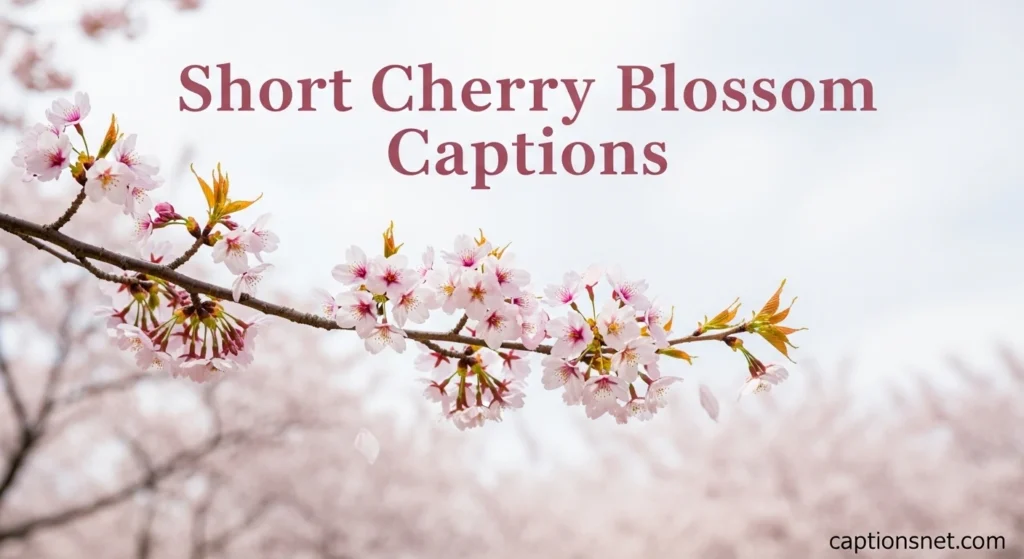 Short Cherry Blossom Captions