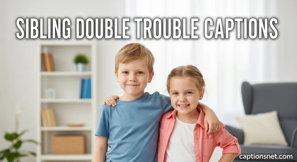 Sibling Double Trouble Captions