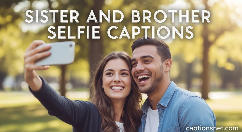 Sister and Brother Selfie Captions