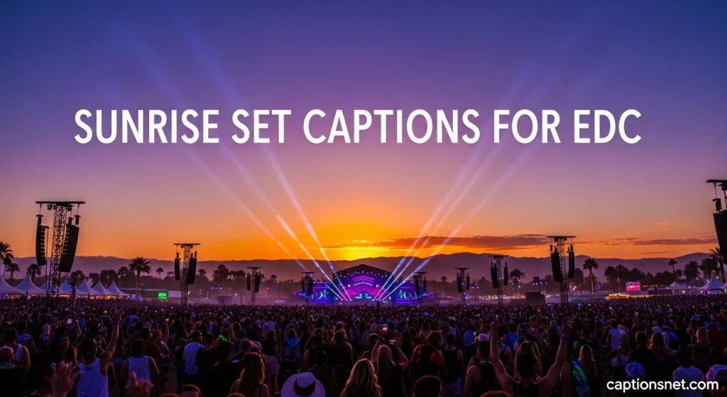 Sunrise Set Captions For EDC