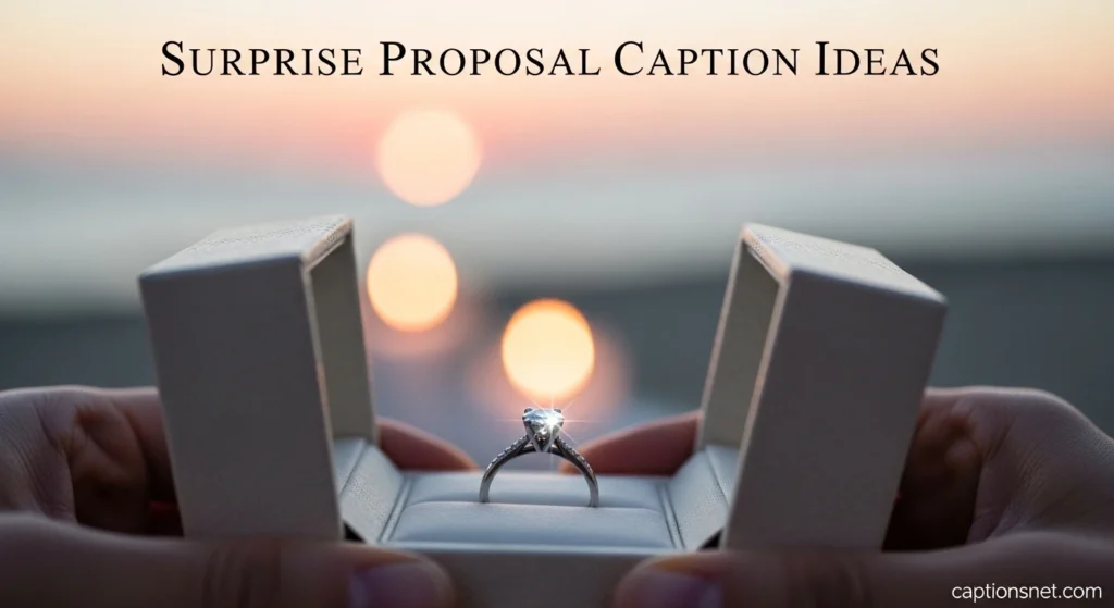Surprise Proposal Caption Ideas