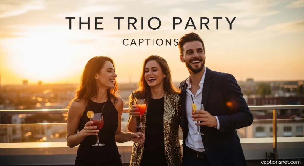 The Trio Party Captions