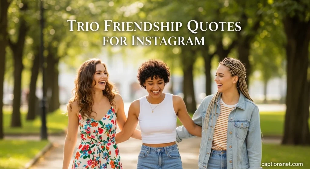 Trio Friendship Quotes for Instagram