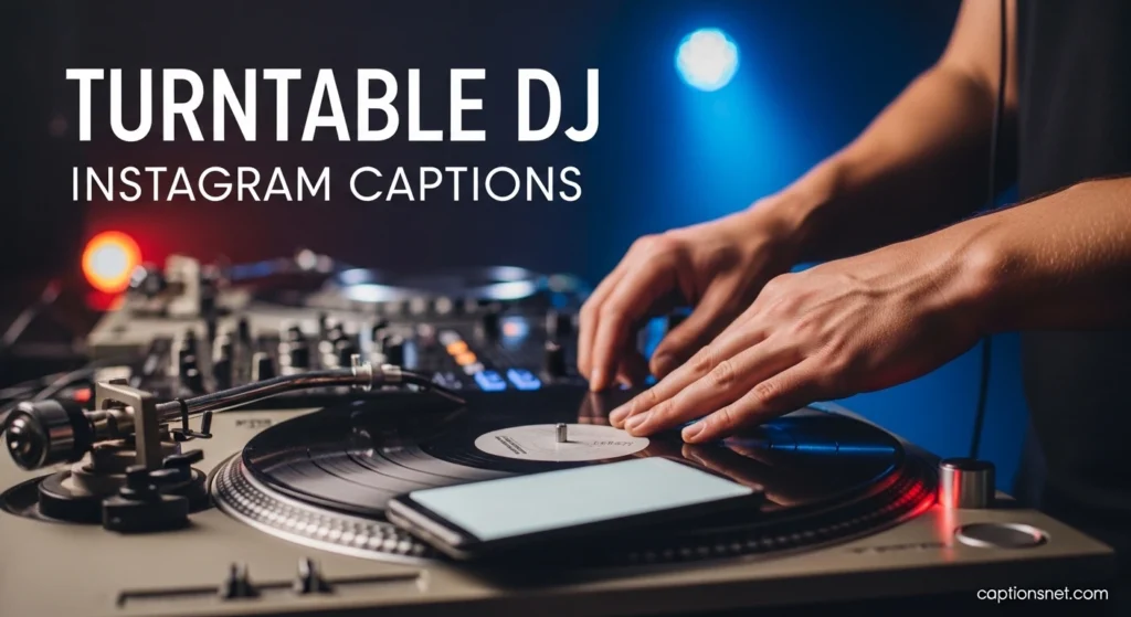 Turntable DJ Instagram Captions
