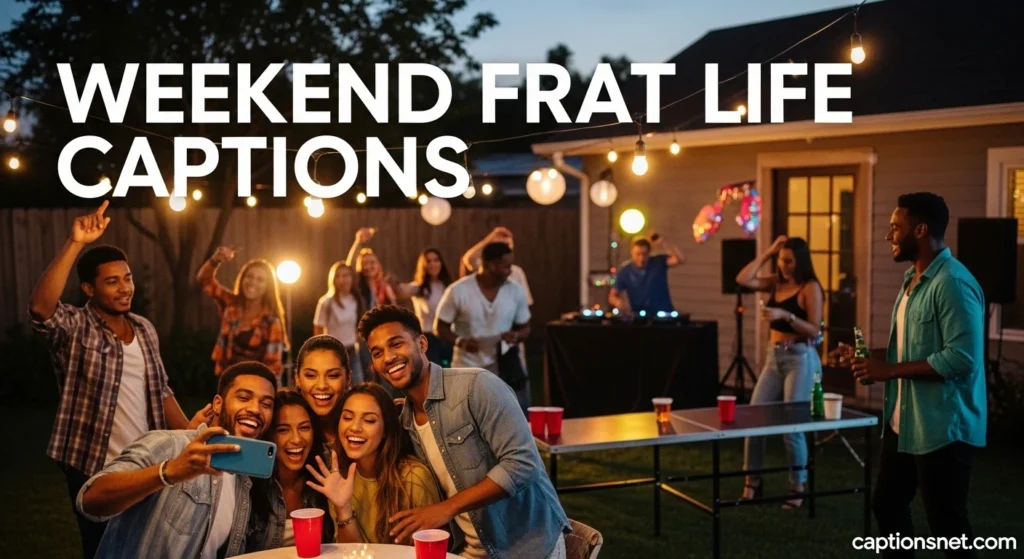 Weekend Frat Life Captions