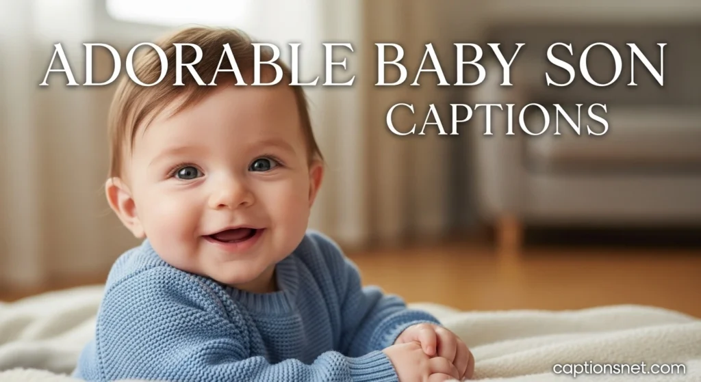 Adorable Baby Son Captions