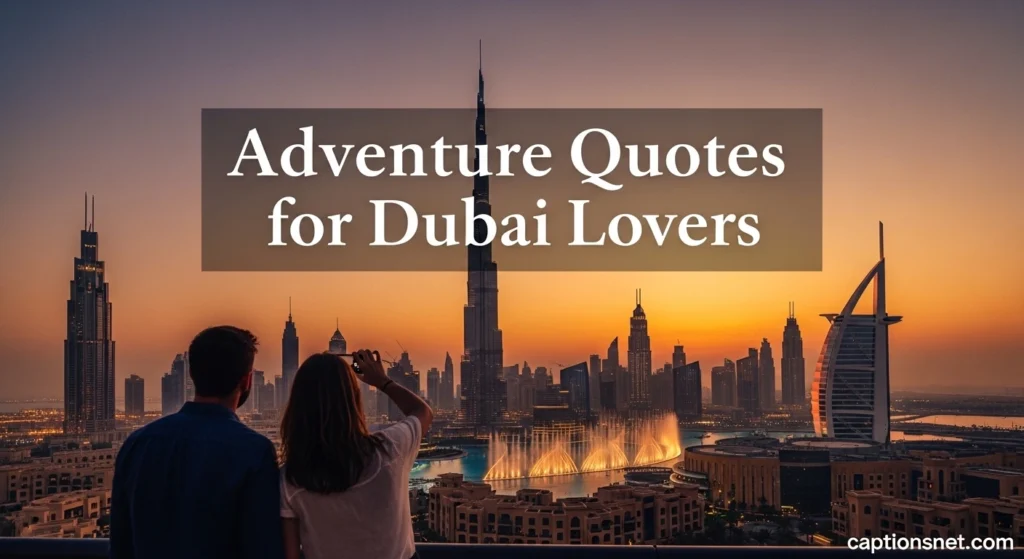 Adventure Quotes for Dubai Lovers