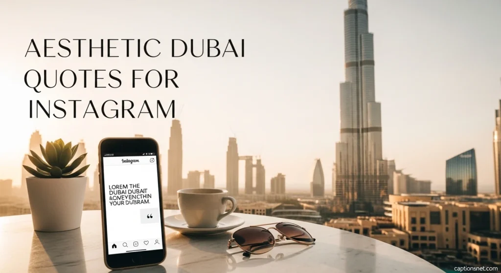 Aesthetic Dubai Quotes for Instagram
