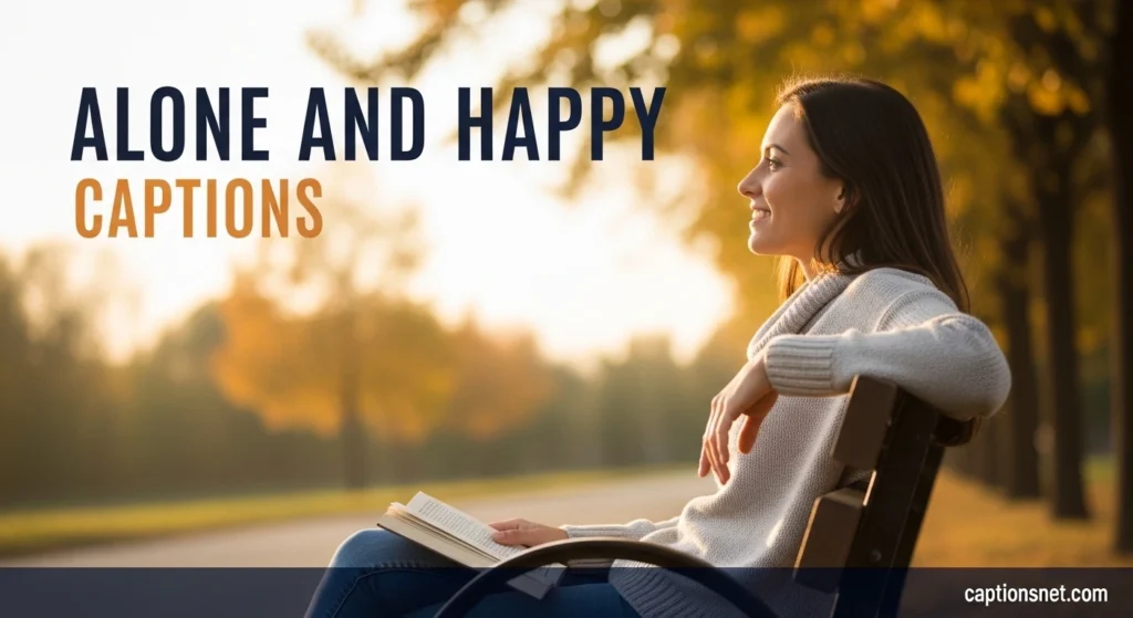 Alone and Happy Captions