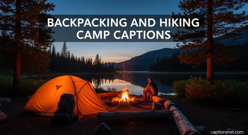 Backpacking and Hiking Camp Captions