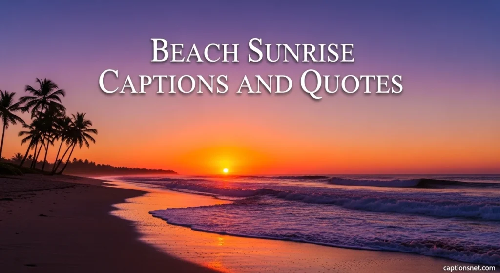 Beach Sunrise Captions and Quotes
