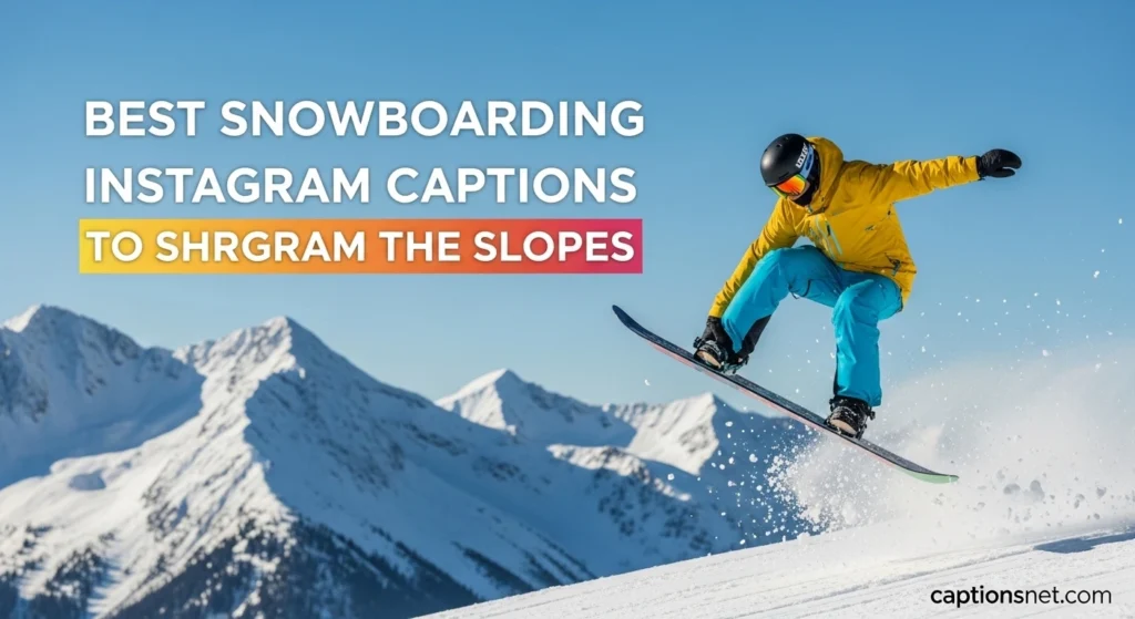 best snowboarding instagram captions to shred the slopes