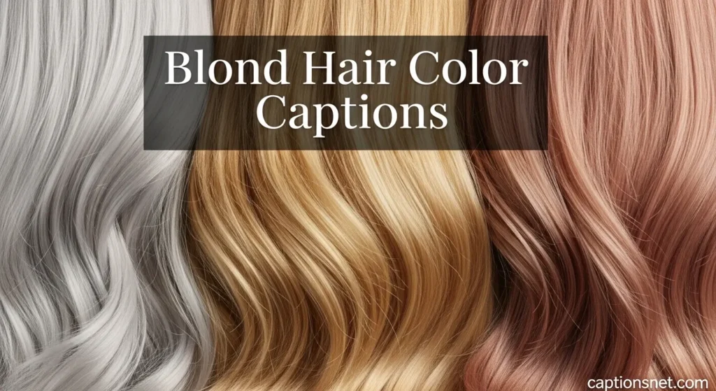 Blond Hair Color Captions