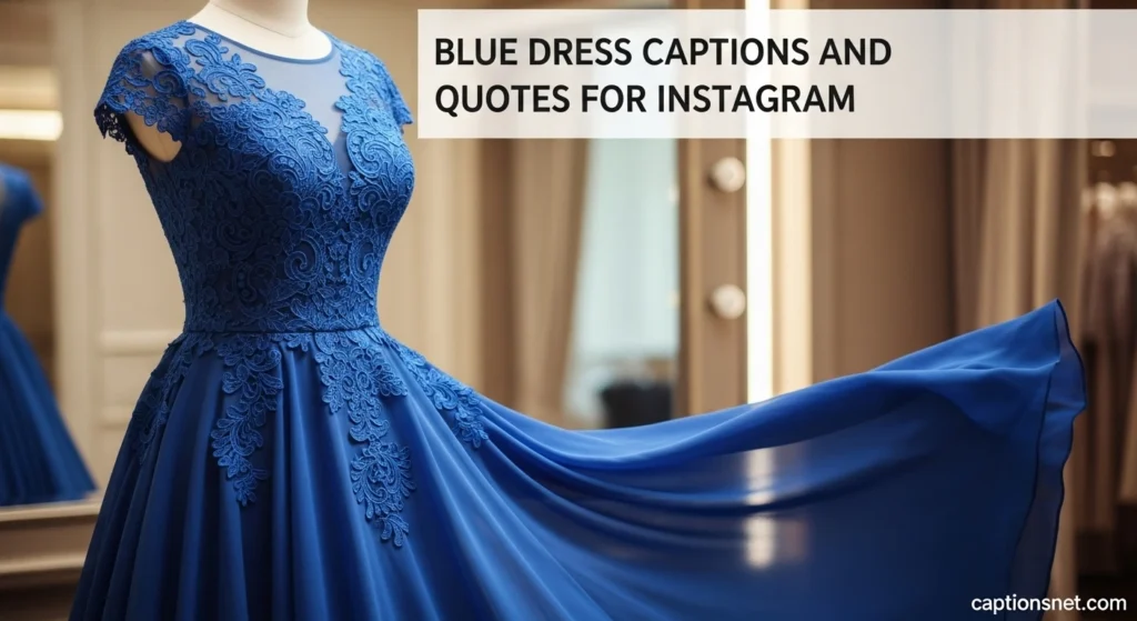 Blue Dress Captions and Quotes for Instagram