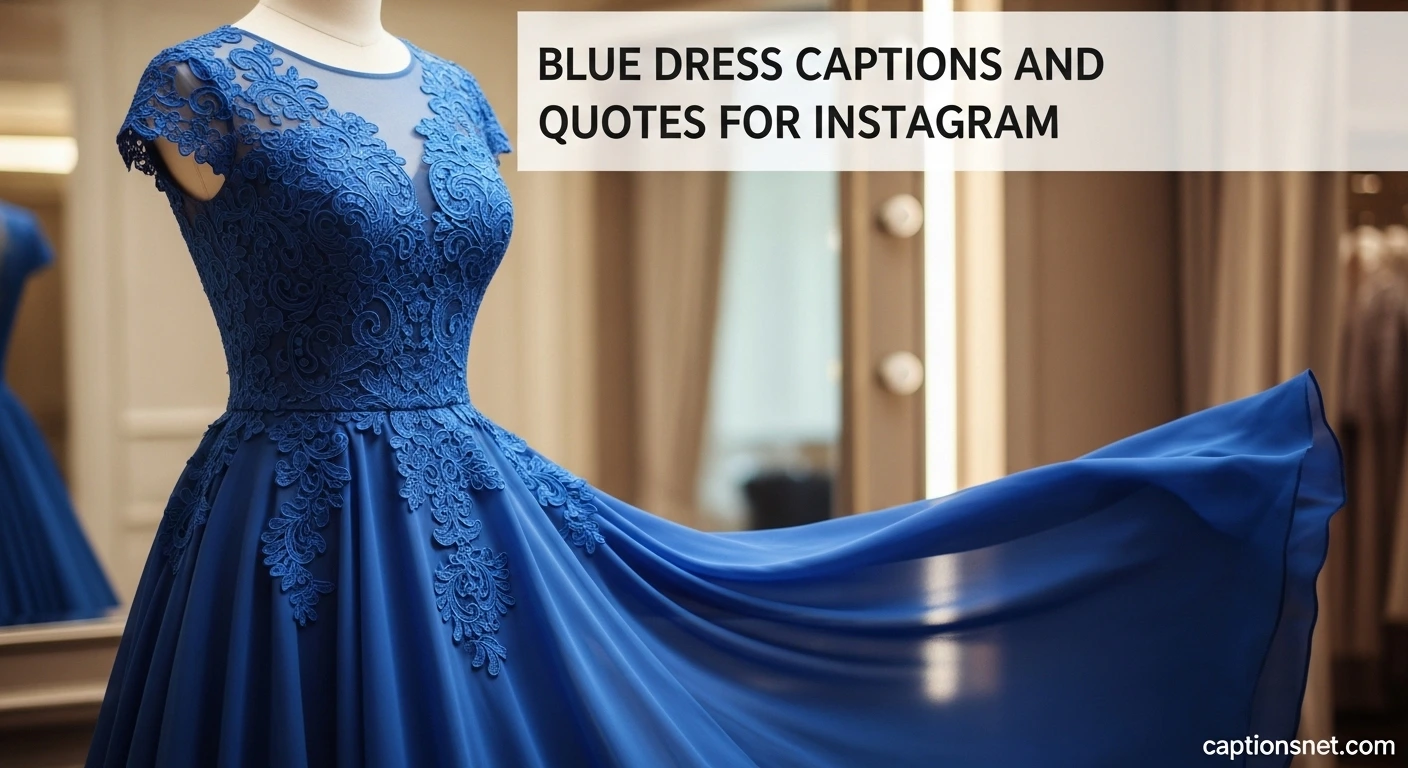 590+ Blue Dress Captions and Quotes for Instagram 2026 - Captions Net 590+ Blue Dress Captions and Quotes for Instagram 2026 - Captions Net
