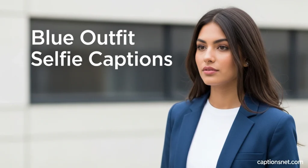 Blue Outfit Selfie Captions