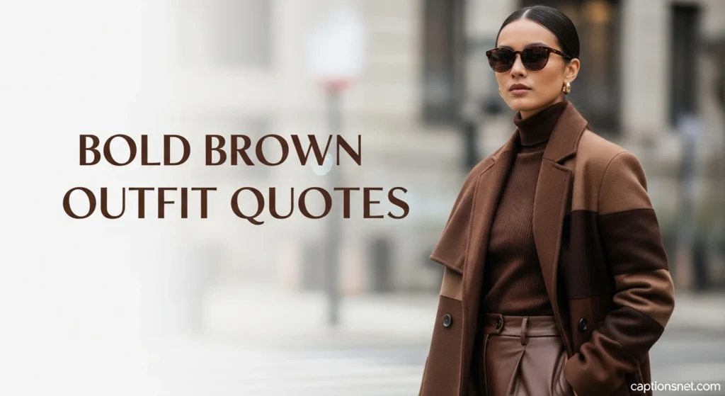 Bold Brown Outfit Quotes
