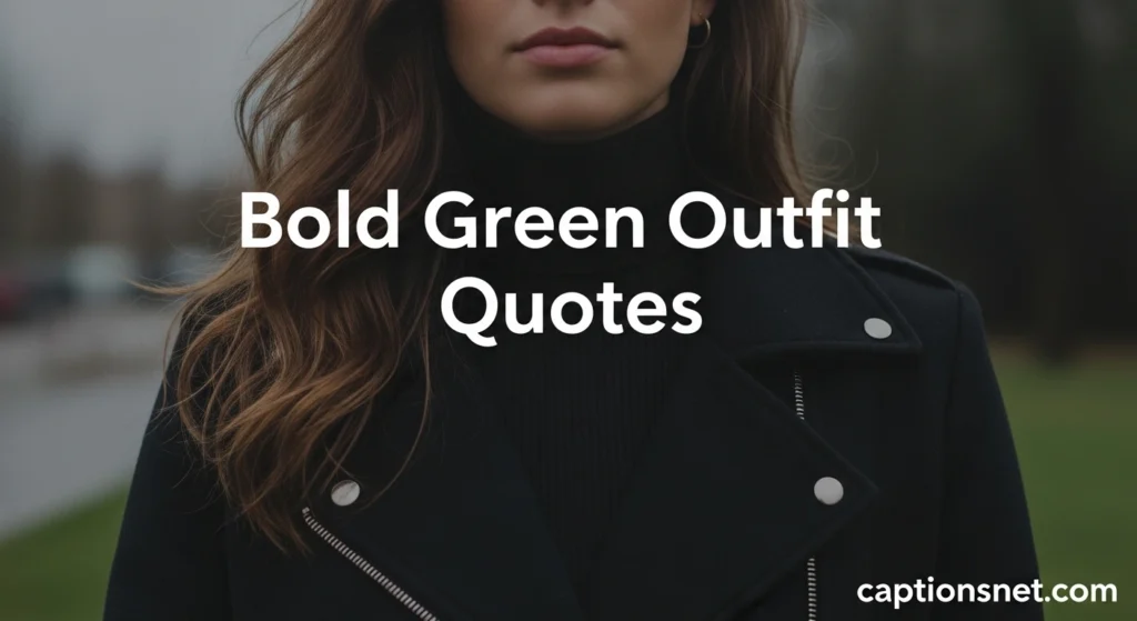 Bold Green Outfit Quotes