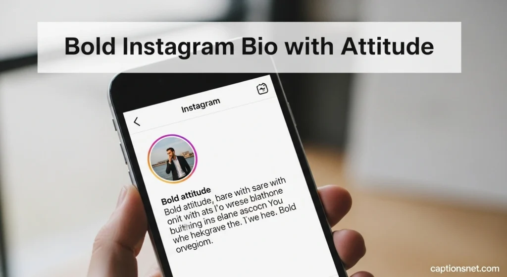 Bold Instagram Bio with Attitude