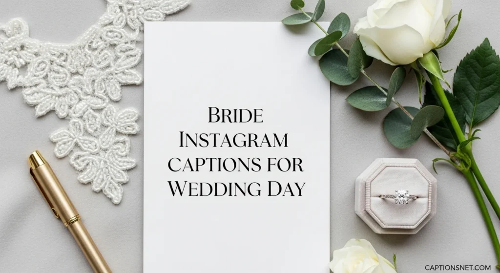 Bride Instagram Captions for Wedding Day