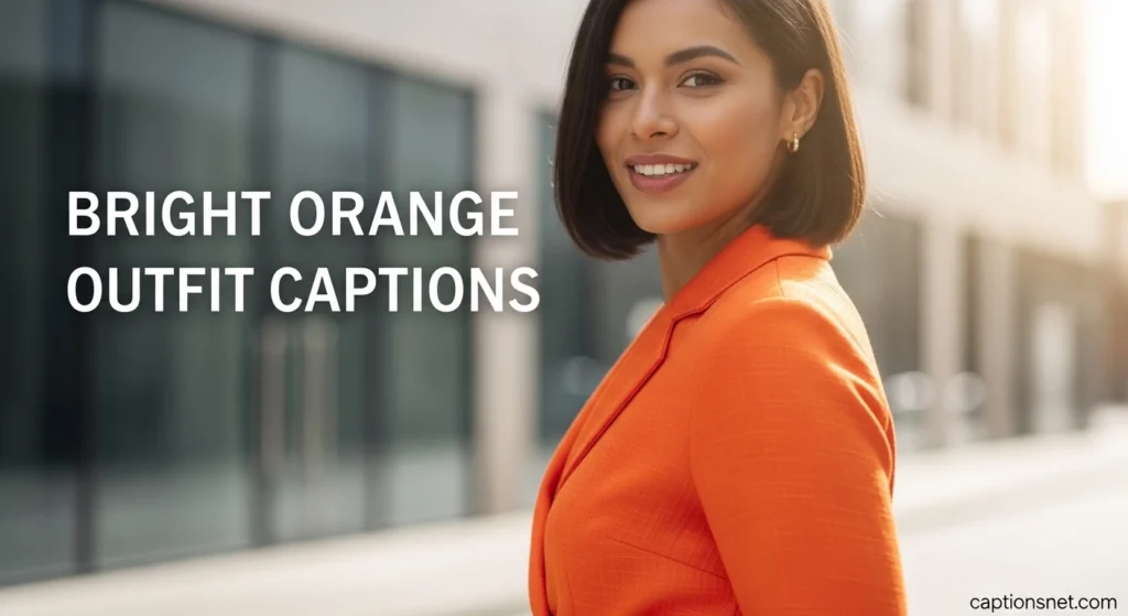 Bright Orange Outfit Captions