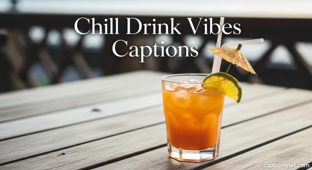 Chill Drink Vibes Captions