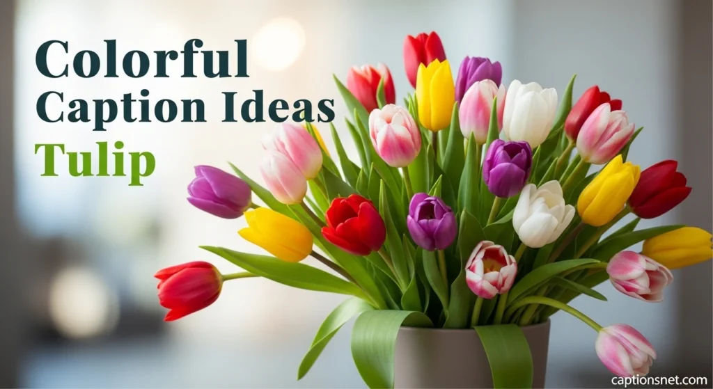 Colorful Tulip Caption Ideas