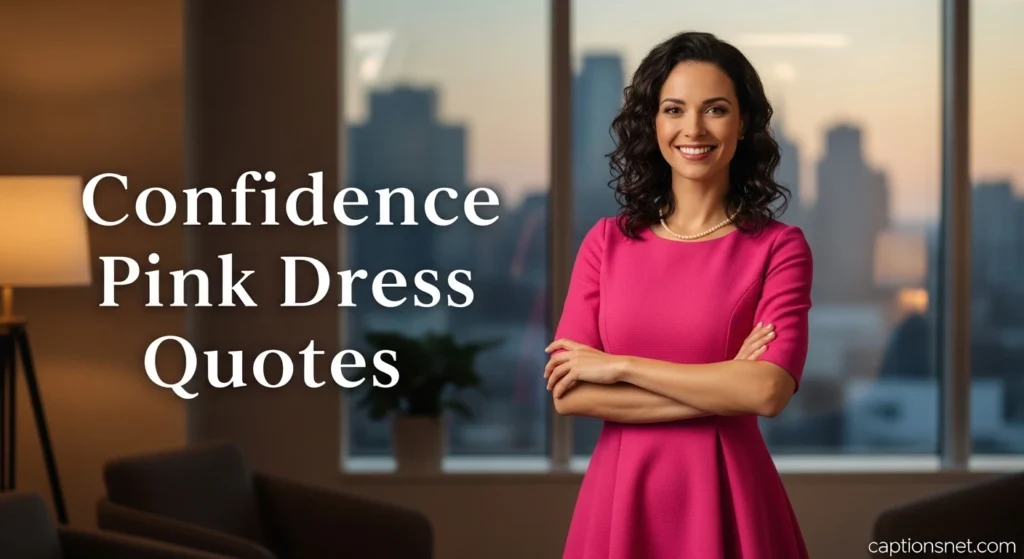 Confidence Pink Dress Quotes