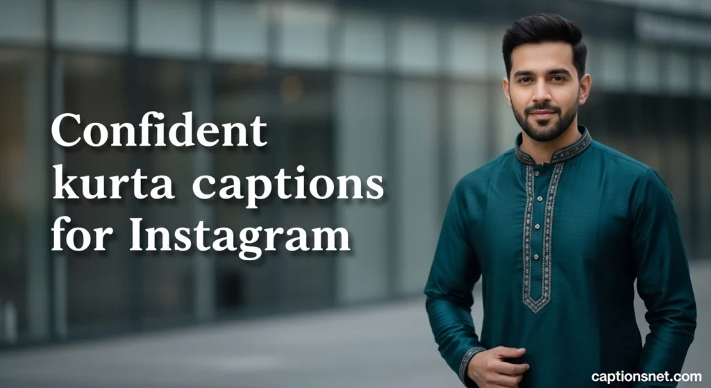 Confident kurta captions for Instagram