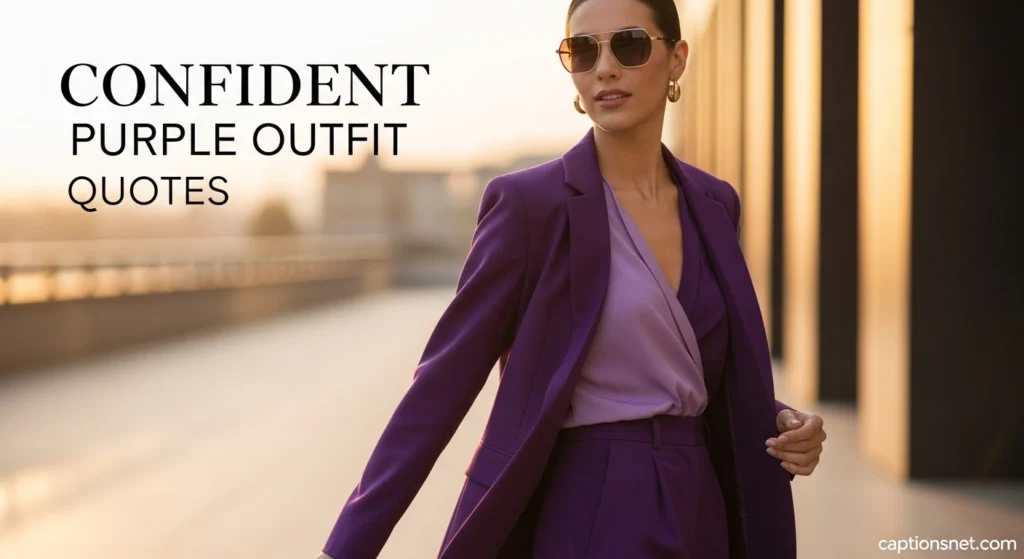 Confident Purple Outfit Quotes
