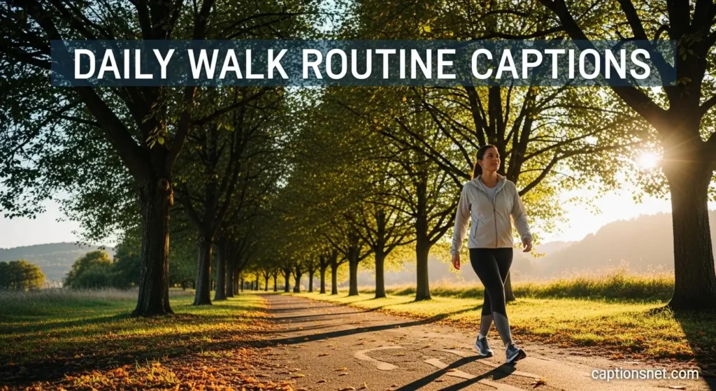 Daily Walk Routine Captions
