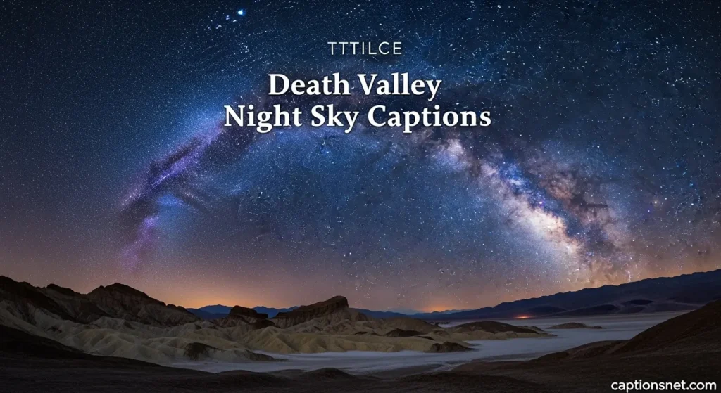 Death Valley Night Sky Captions